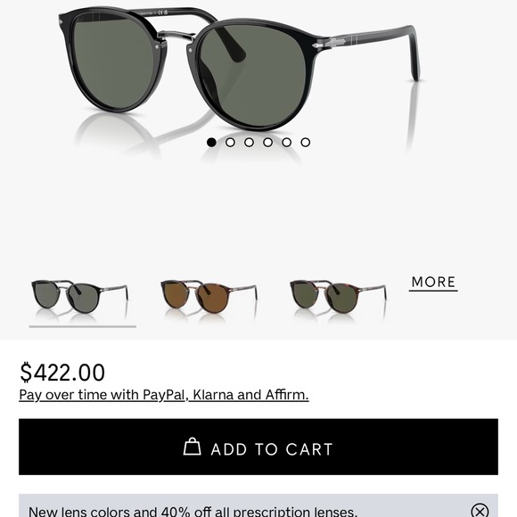 Persol Black and Gray Women's Glasses - Picture 1 of 8